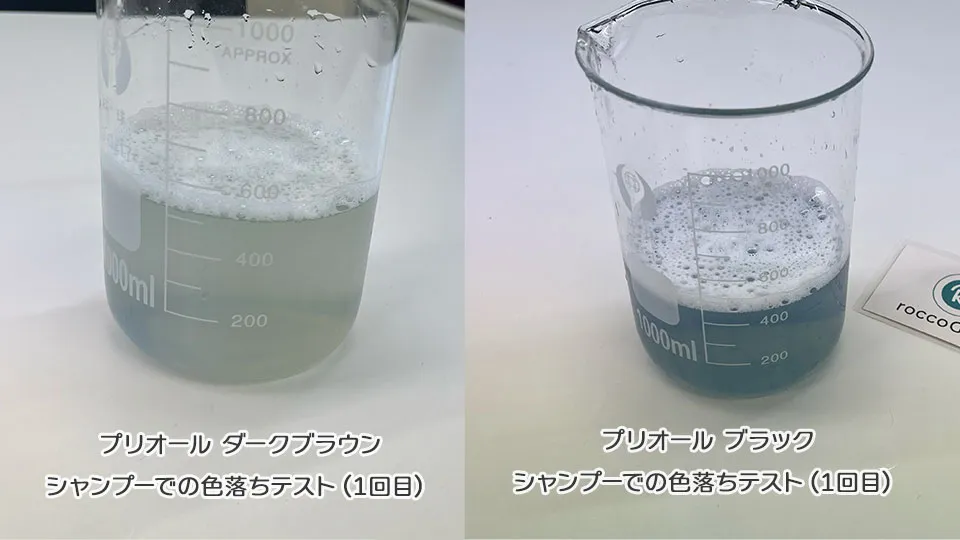 プリオールの色落ちテスト