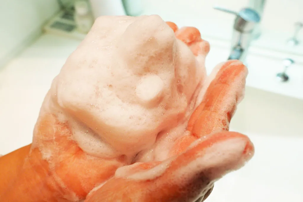 泡立てネット使用時の泡立ち