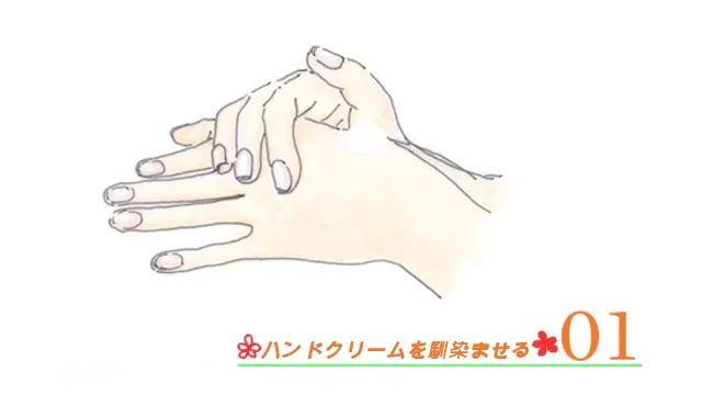 手に馴染ませる