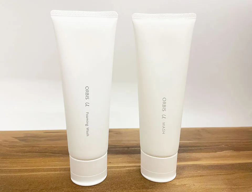 新旧オルビスユー洗顔料を並べている画像