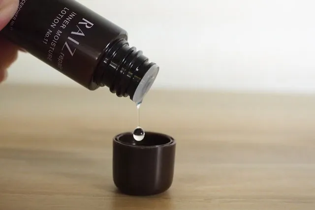 ライースリペア化粧水使用感写真