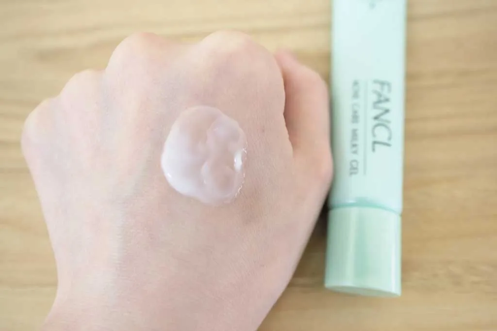 ミルキージェルをちょっと伸ばしてみた。