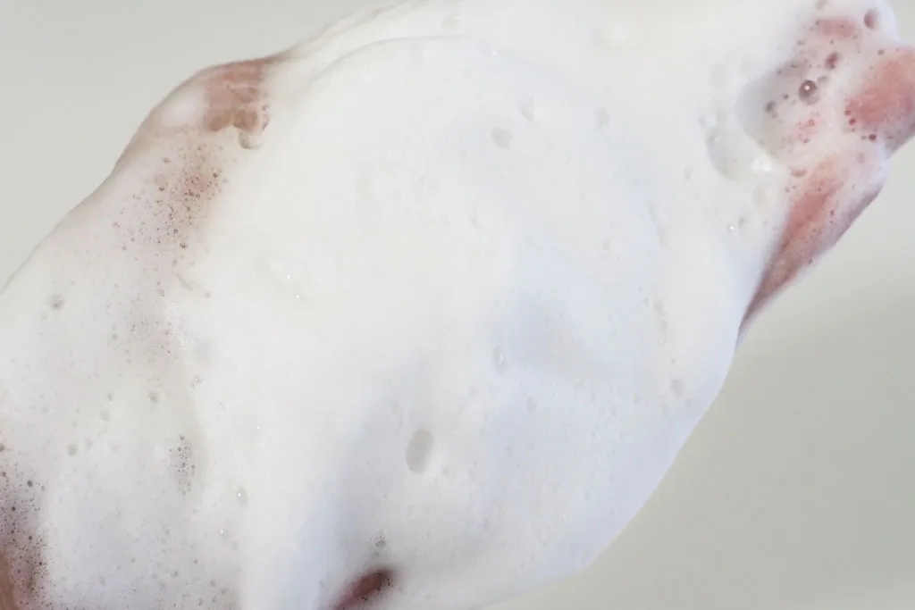 クリアソープバー 泡立て後