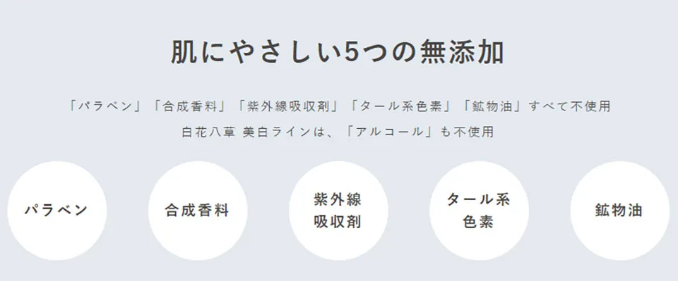 無添加成分の説明