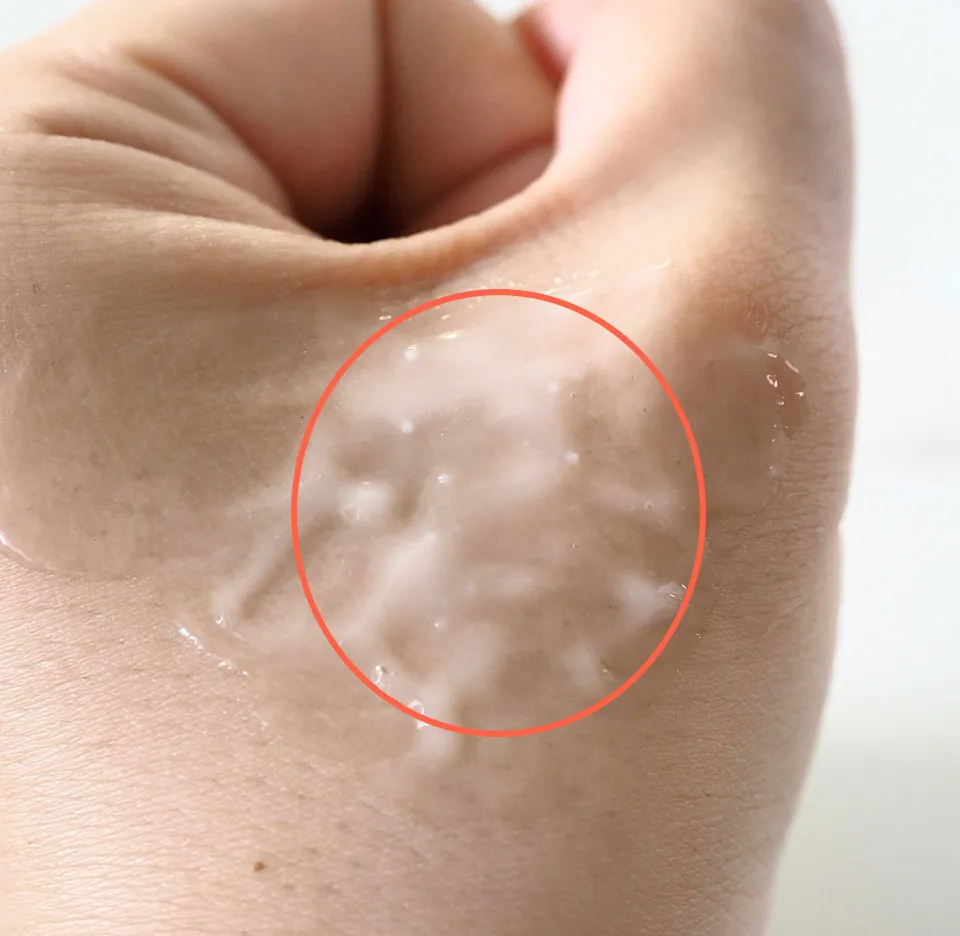 ファインビジュアル美容クリーム使用感写真