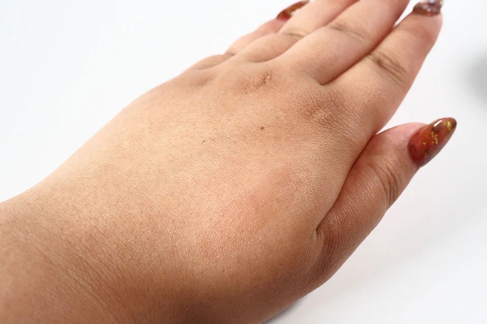 オフクリームの使用後の写真