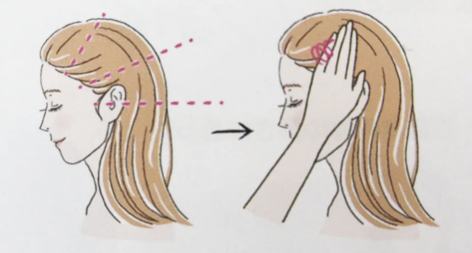 クレムドアンブラッククリームシャンプーの頭皮マッサージやり方3