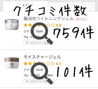 美白・保湿ラインの口コミ比較