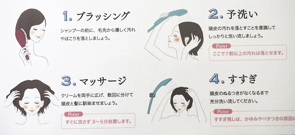 KAMIKA（カミカ）シャンプー使い方画像