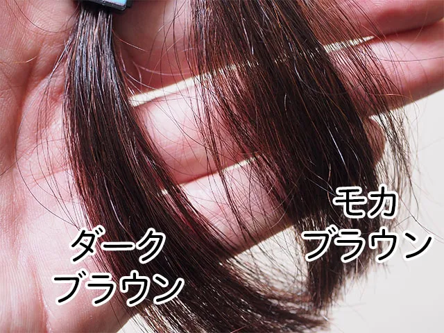 ダークブラウンとモカブラウンの比較
