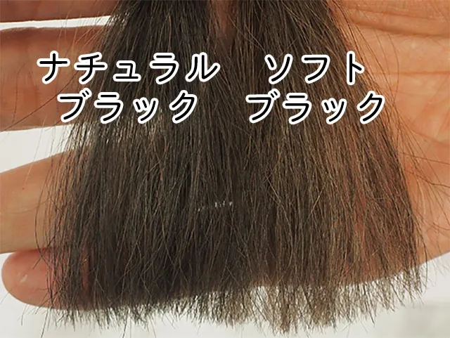 ナチュラルブラックとソフトブラックの比較