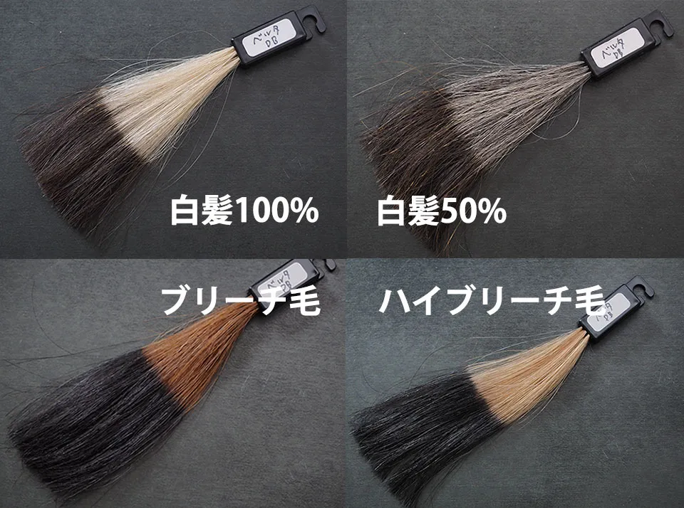 髪質別の染毛結果