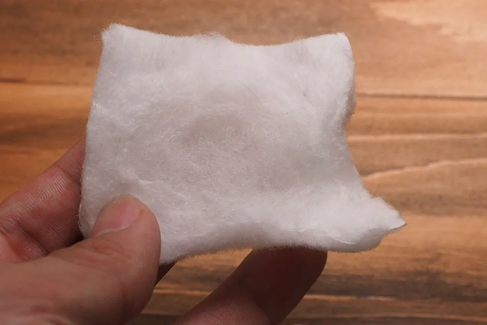 使用済みコットン洗浄後