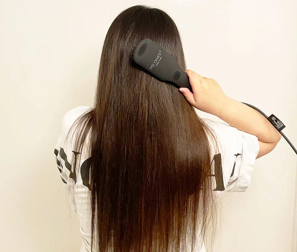 ストレートヒートブラシを使用している画像