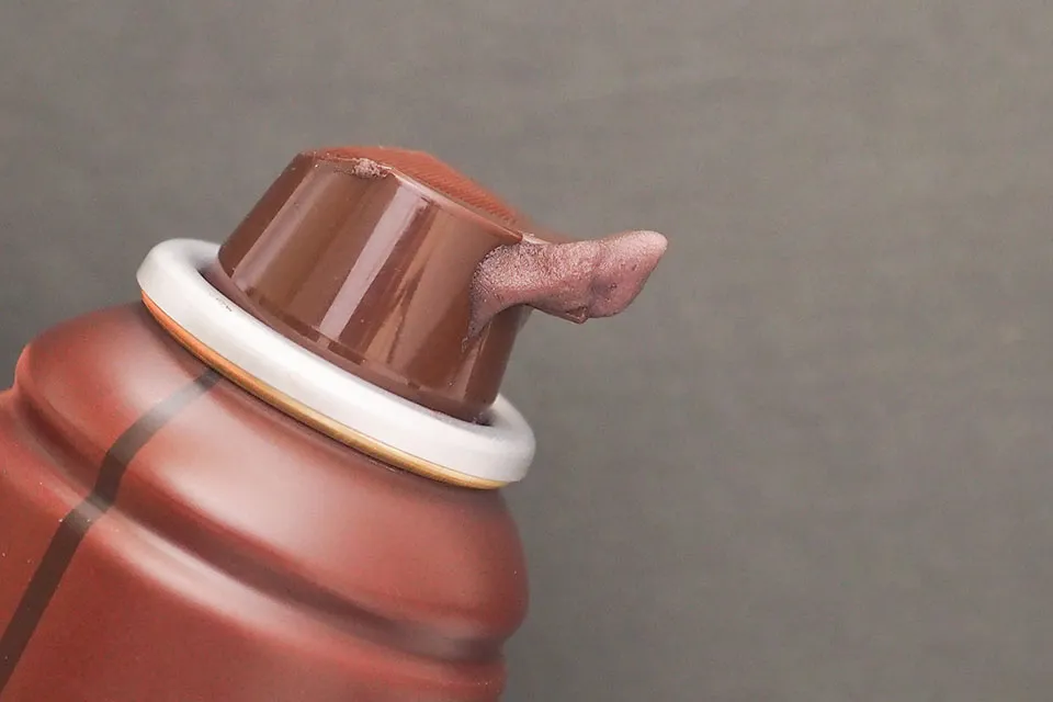 ノズルに付着した染料