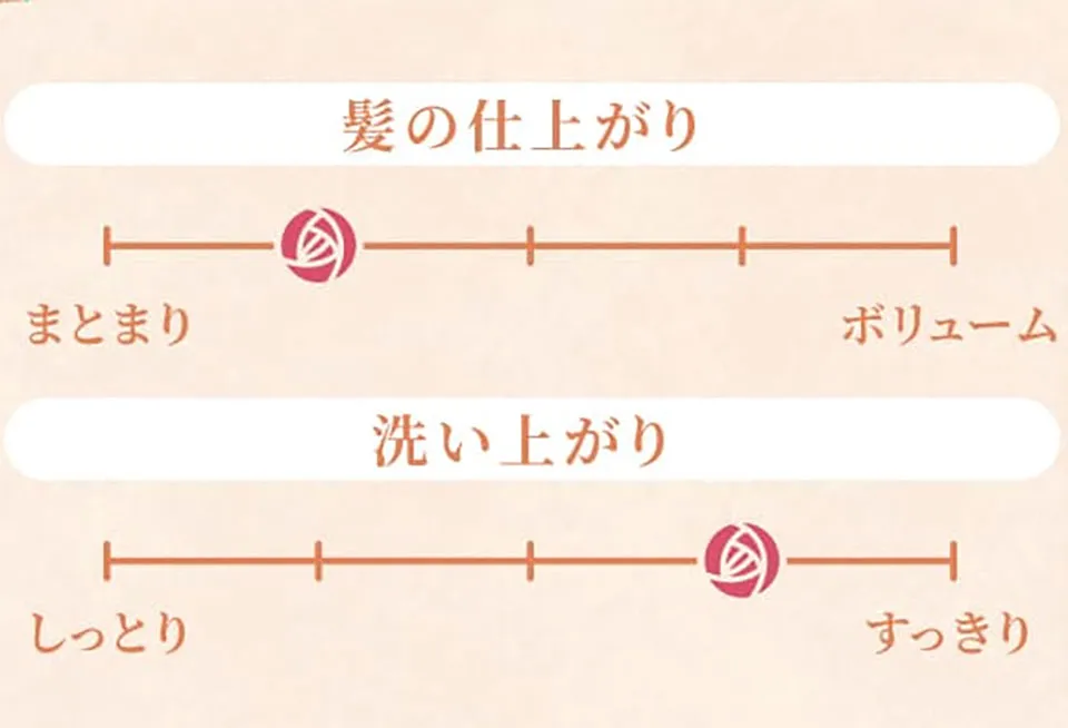 スカルプDボーテボリューム×モイストの仕上がり指標