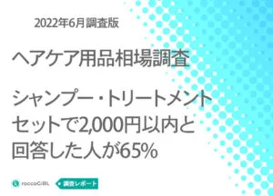 【ヘアケア用品の相場調査】シャンプートリートメントの合計は2,000円以内と回答した人が65% アイキャッチ画像