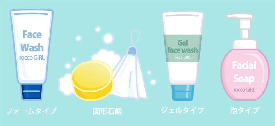 洗顔タイプイラスト