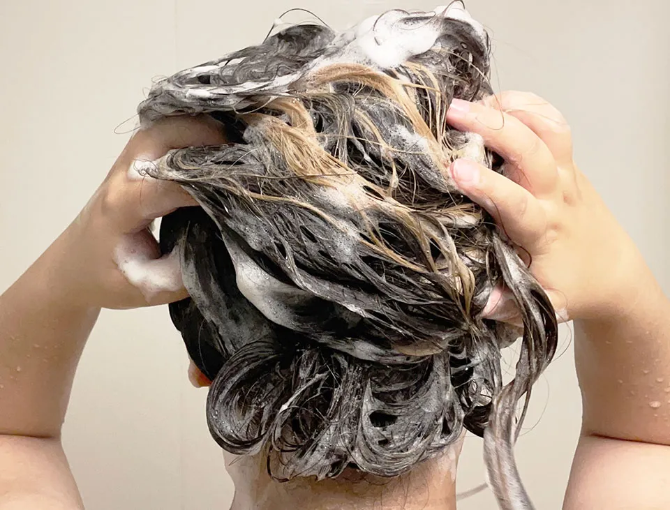 THESILKシャンプーを使っている画像