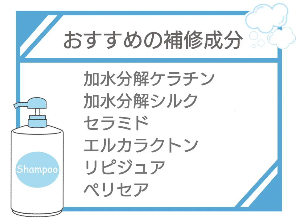 シャンプーの補修成分の画像