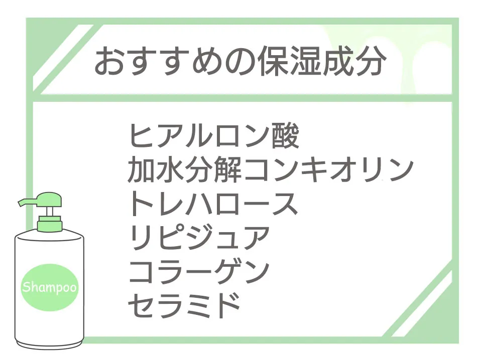 シャンプーの保湿成分の画像