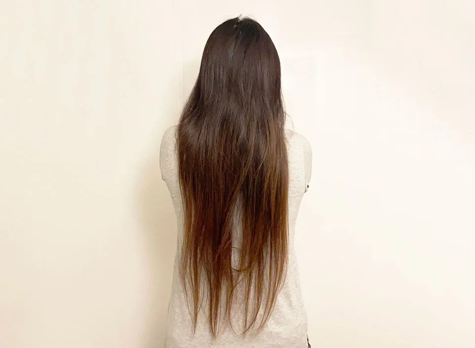 THESILKシャンプーを使う前の髪