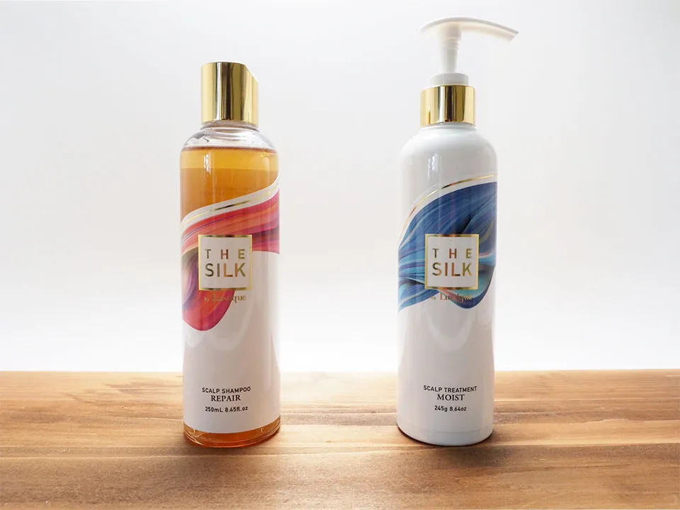 thesilkシャンプーとトリートメントの商品写真