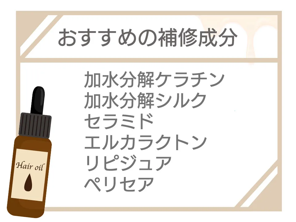 ヘアオイル補修成分の画像