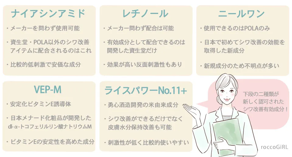 シワ改善成分の解説