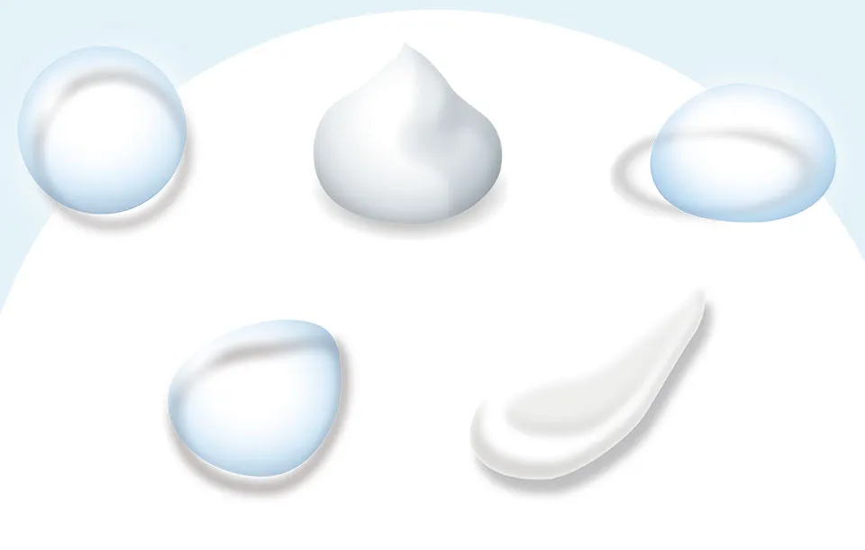 基礎化粧品のテクスチャイラスト