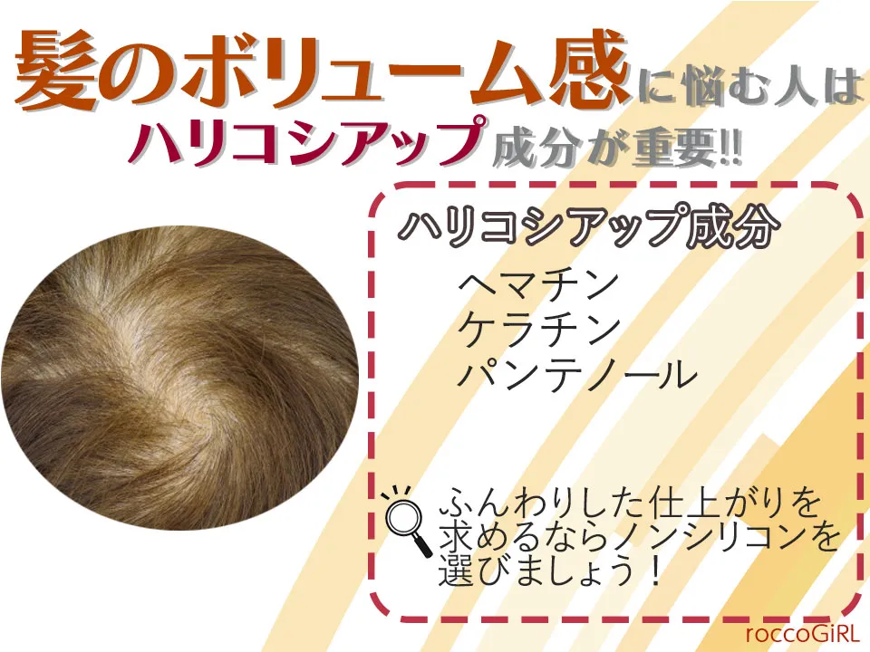 ボリュームに悩む人におすすめの成分