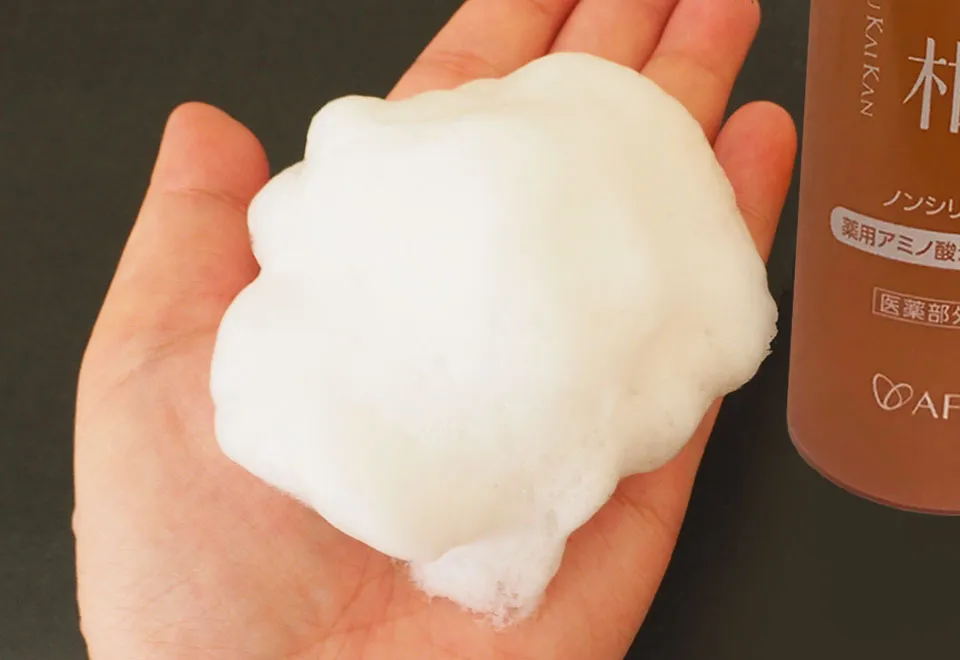 爽快柑シャンプー泡