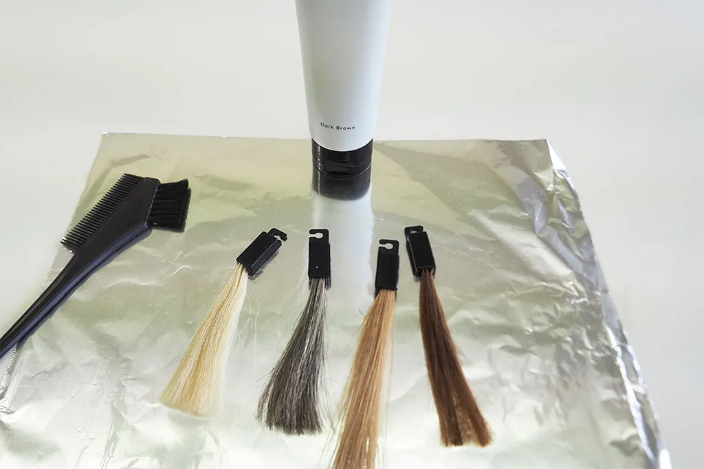 ソマリマスの染毛テストに使用した毛束