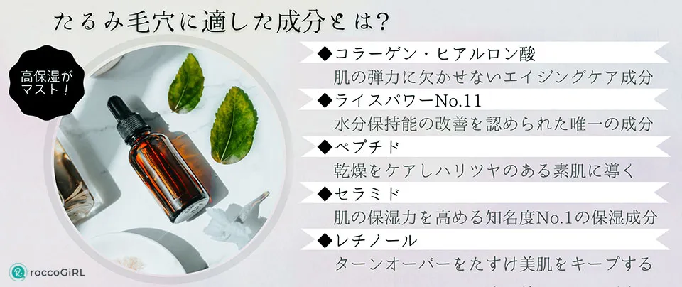 たるみ毛穴成分