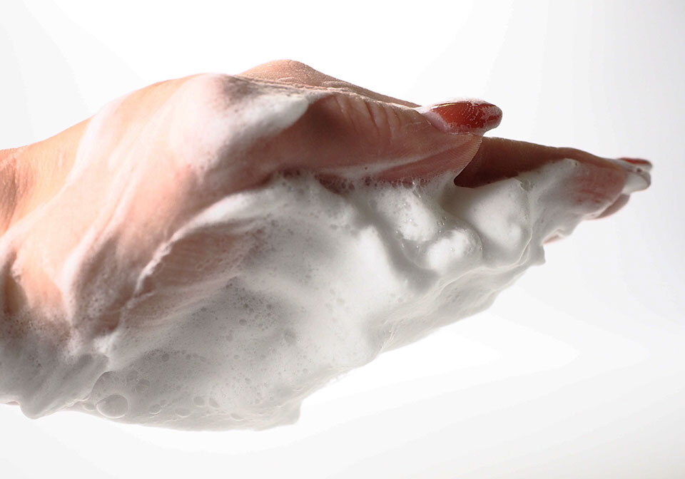 泡立ちの濃密度チェック