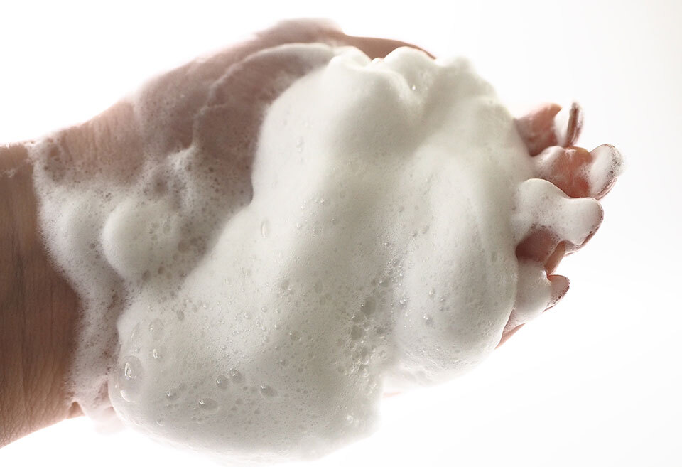 洗顔パウダーの泡立ち