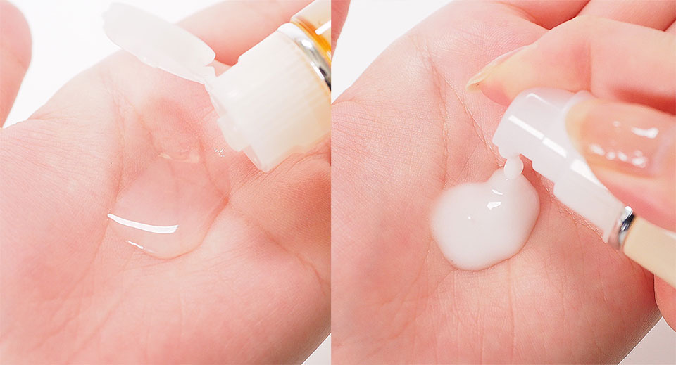 ファンケルエンリッチプラス乳液化粧水使用感写真