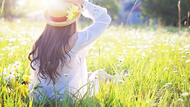 花と女性