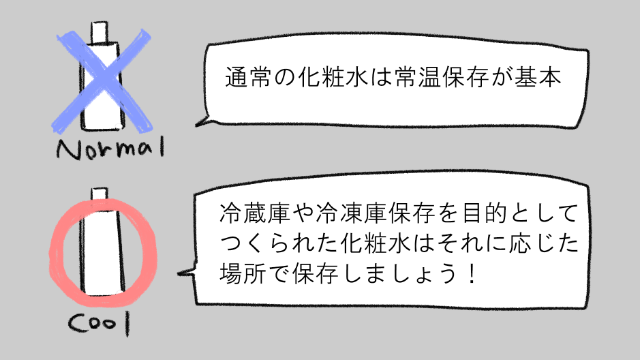 化粧水の保存方法
