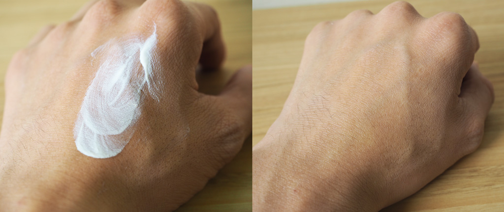 手の甲でのテクスチャ