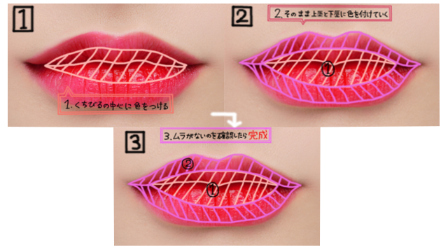 3CEタトゥーリップ塗り方