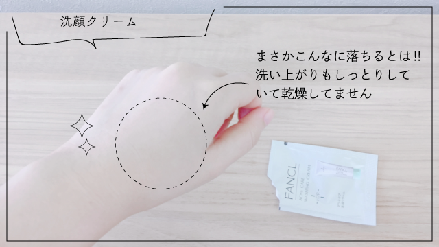 洗顔後の肌