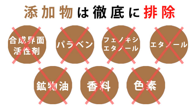 ラメラエッセンスCは添加物を排除している