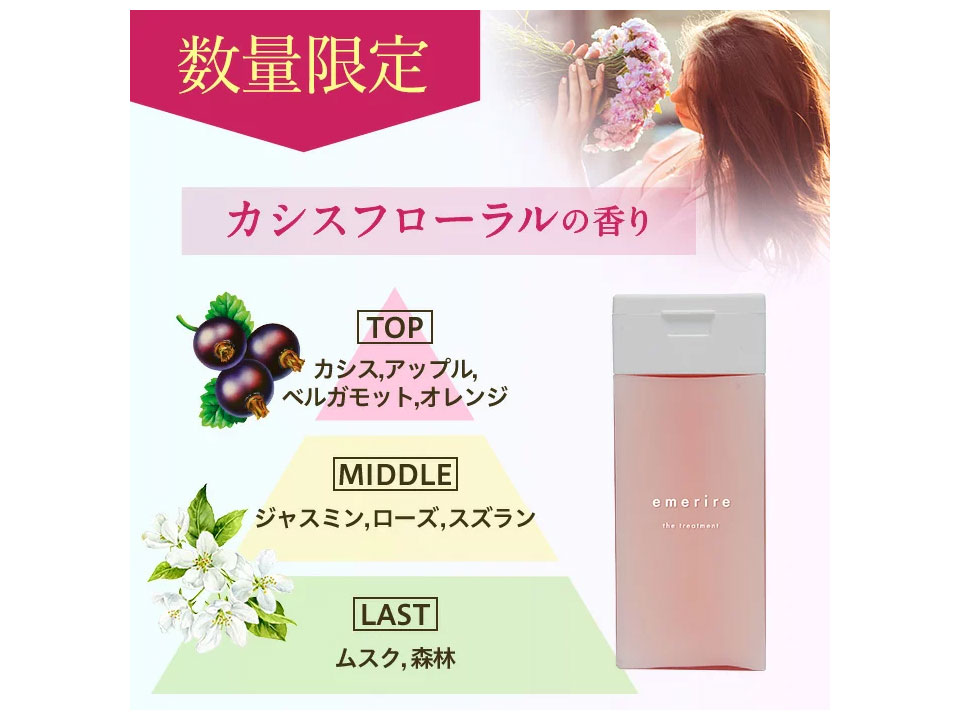 エメリルシャンプーカシスフローラルの解説画像