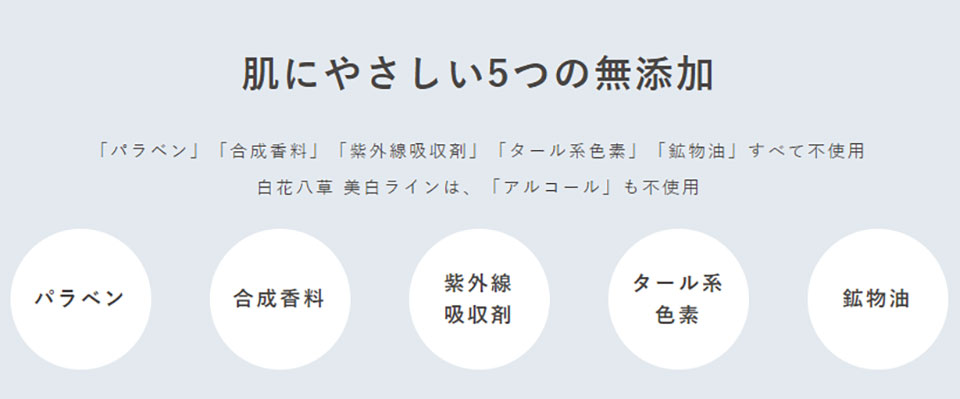 無添加成分の説明