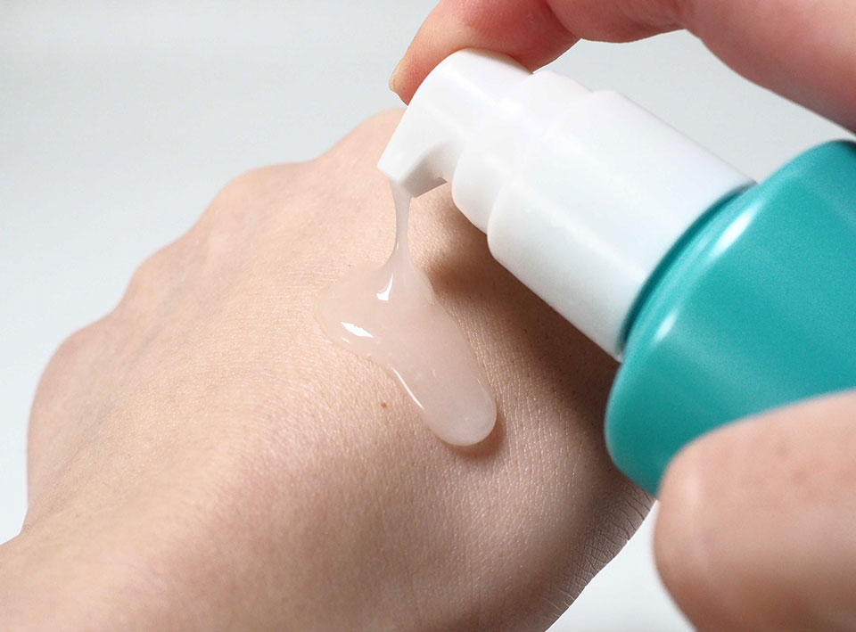 ノブⅢ白濁とろみ化粧水使用感写真