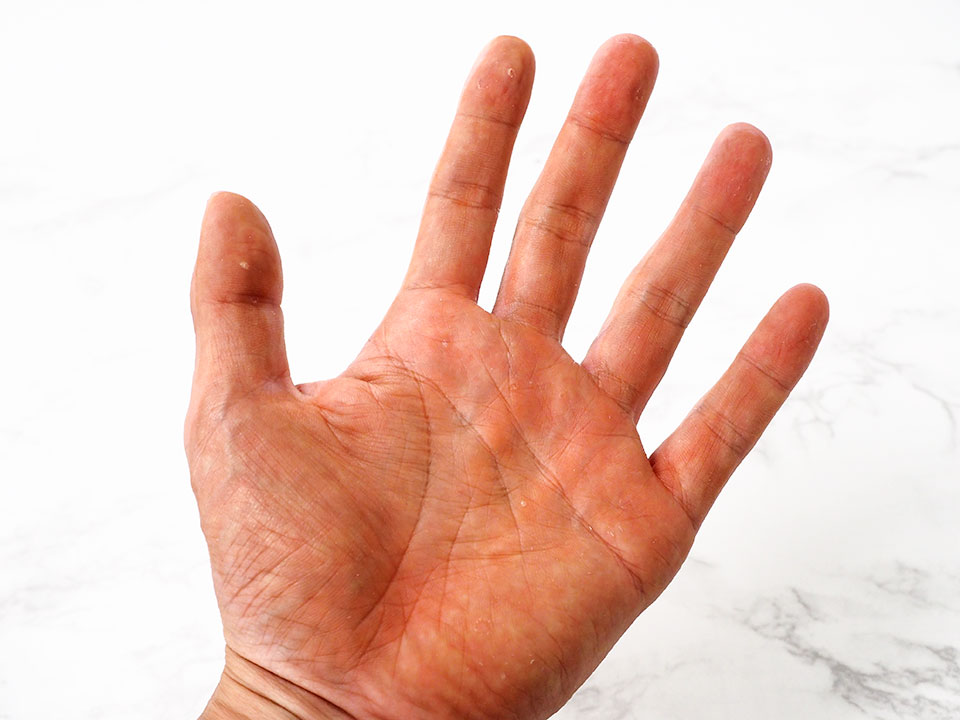 石鹸洗浄後の色落ち