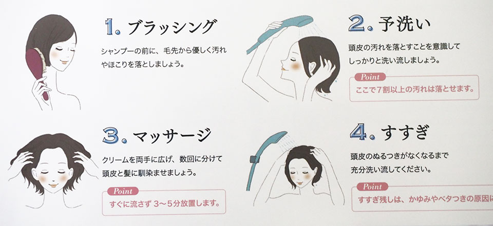 KAMIKA(カミカ)シャンプー使い方画像