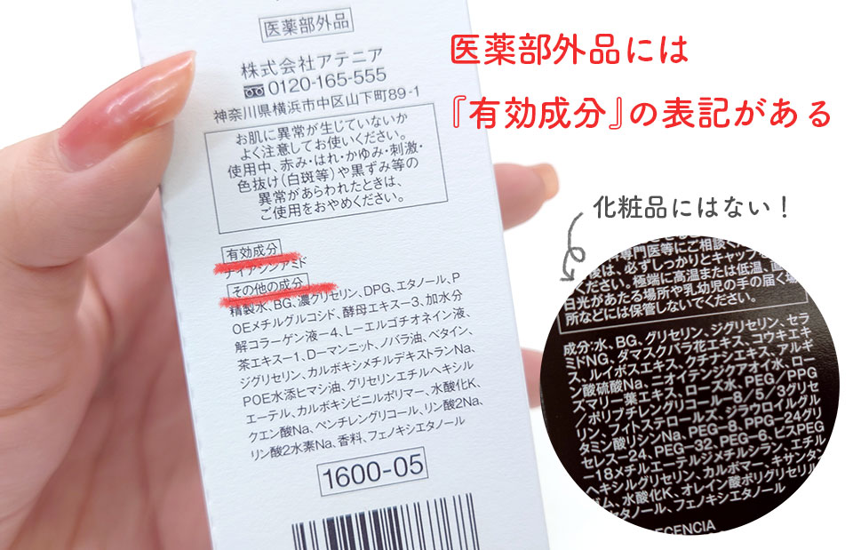 医薬部外品と化粧品の違い