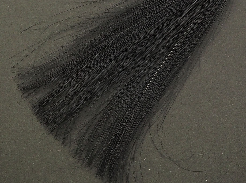 POLAグローイングショット（ブラック）でブリーチ毛を染毛した結果